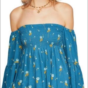 Free People Lana Off Shoulder Babydoll Top